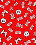 Red White Iconographic Totem Collection Rug