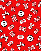 Red White Iconographic Totem Collection Rug