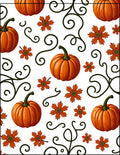 Autumn Pumpkin Swirl Foliage Rug