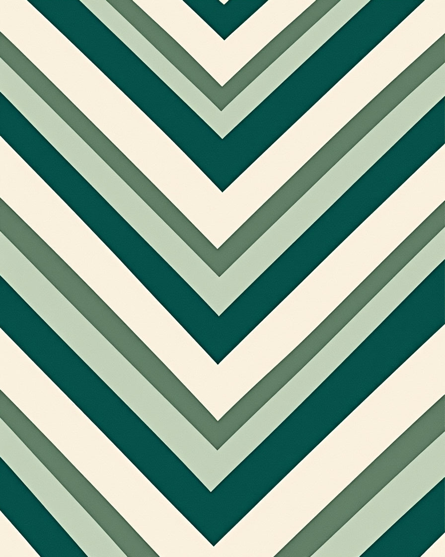 Deep Teal Chevron Stripe Rug