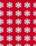 Crimson Snowflakes All Over Rug