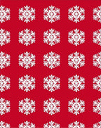 Crimson Snowflakes All Over Rug