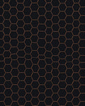 Dark Hexagon Copper Net Rug