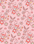 Pink Blush Floral Vine Whimsy Rug