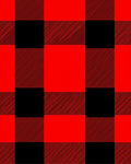Classic Plaid Red Black Squares Rug
