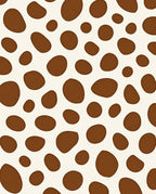 Brown Cream Irregular Dot Rug