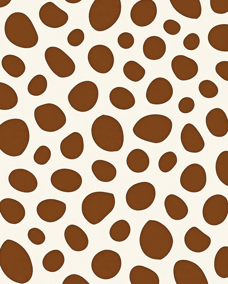 Brown Cream Irregular Dot Rug