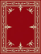 Ornate Crimson Border Medallion Rug