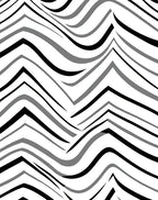 Monochrome Dynamic Wave Chevron Arrangement Rug