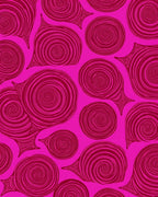 Pink Magenta Swirl Abstract Forms Rug