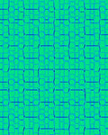 Cool Blue Green Geometric Grid Rug