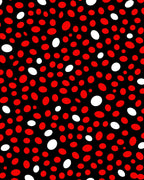 Retro Red White Polka Dot Rug