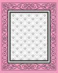Whimsical Pink Ornate Floral Medallion Rug