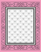 Whimsical Pink Ornate Floral Medallion Rug