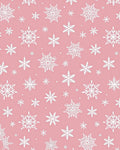 Chic Pink Snowflake Scattering Rug