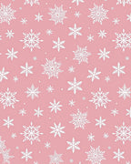 Chic Pink Snowflake Scattering Rug