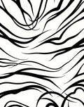 Black White Wispy Swirls Rug
