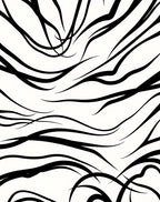 Black White Wispy Swirls Rug