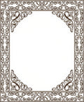 Intricate Floral Border Frame Rug