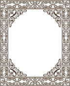 Intricate Floral Border Frame Rug