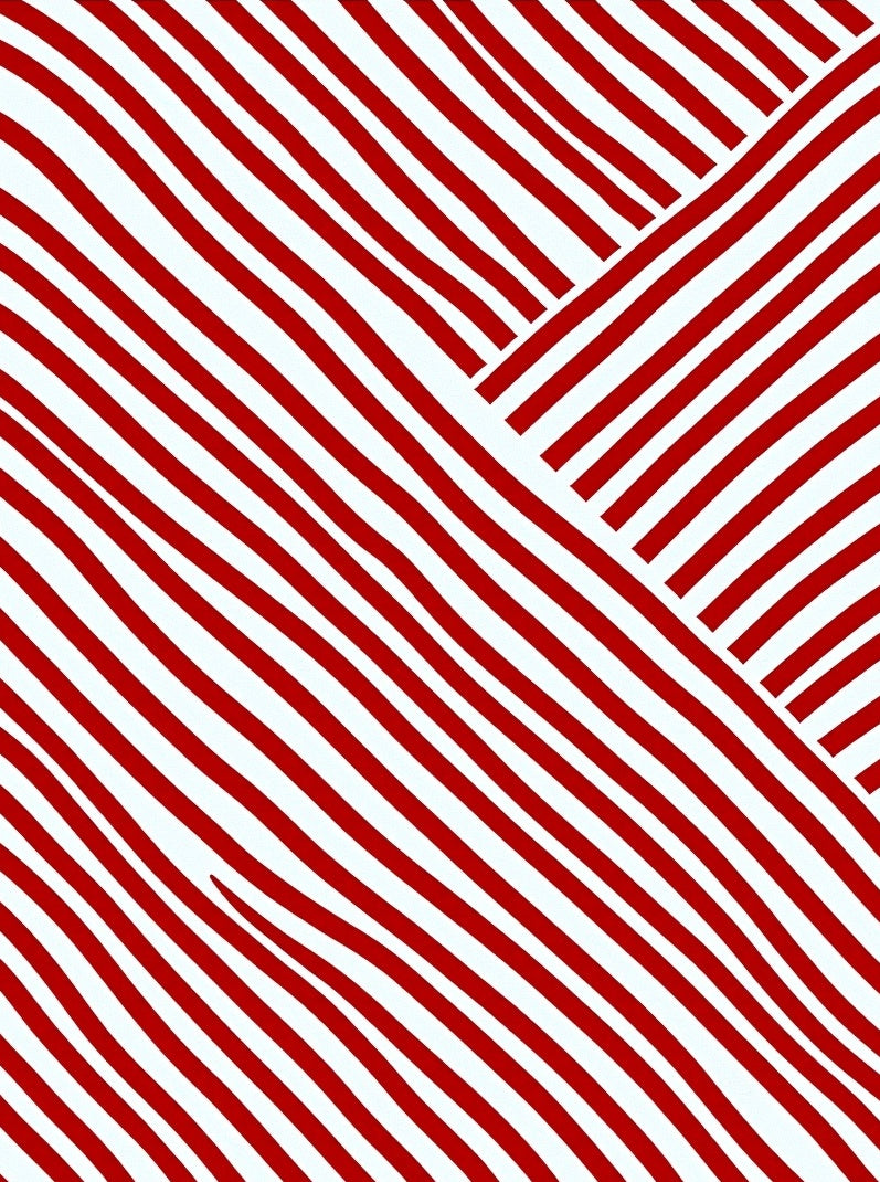 Bold Red Diagonal Stripe Abstract Rug
