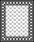 Black White Reciprocal Geometric Motif Rug