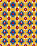 Royal Guard Yellow Blue Red Medallion Rug