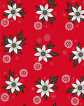 Red White Floral Garden Medallion Rug