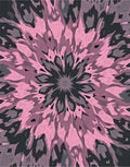 Pink Obsidian Burst Radiating Medallion Rug
