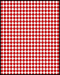 Crimson White Geometric Diamond Arrangement Rug