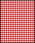 Crimson White Geometric Diamond Arrangement Rug
