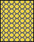Radiant Yellow Interlocking Ovals Rug