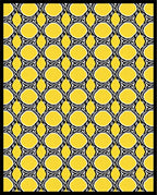 Radiant Yellow Interlocking Ovals Rug