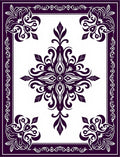Deep Plum Floral Mandala Medallion Rug