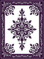Deep Plum Floral Mandala Medallion Rug