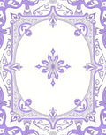 Lavender Baroque Floral Medallion Rug
