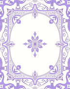 Lavender Baroque Floral Medallion Rug