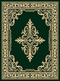 Emerald Golden Floral Scroll Rug