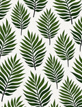 Emerald Green Palm Frond Repeat Rug