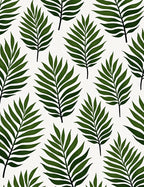 Emerald Green Palm Frond Repeat Rug