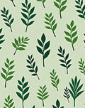 Green Foliage Branch Wall Mural Rug