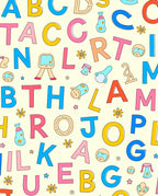 Colorful Alphabet Letters And Whimsical Objects Rug