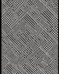 Black White Linear Maze Graphic Rug
