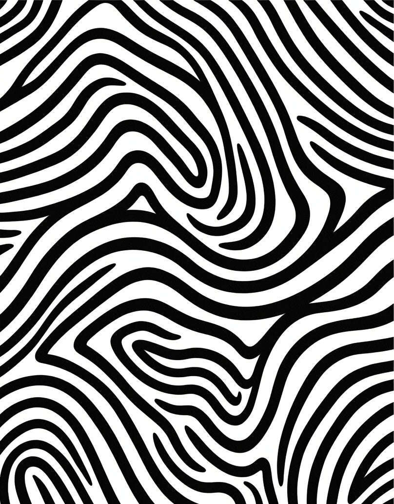 Bold Black and White Animal Print Rug