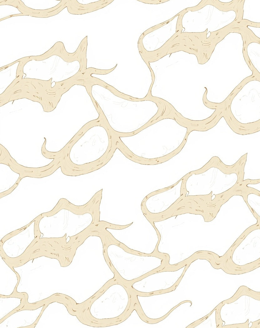 Neutral Beige Organic Flow Rug