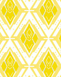 Golden Geometric Diamond Arch Rug