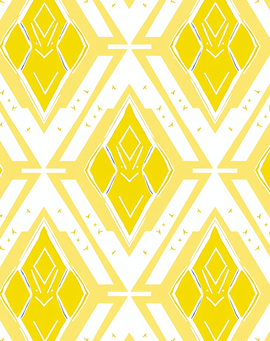 Golden Geometric Diamond Arch Rug