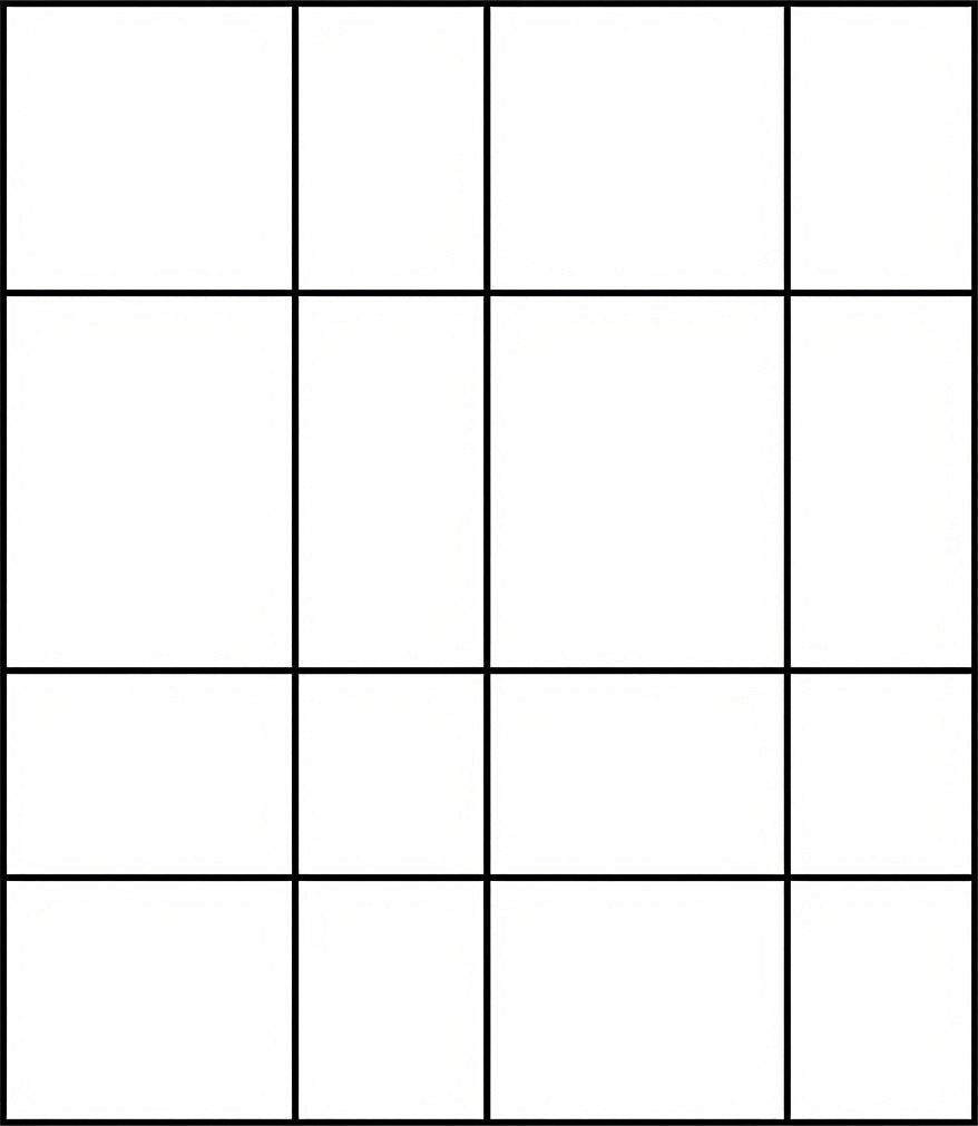 Bold Abstract Grid Squares Rug