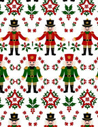 Festive Red Soldier Holly Star Rug
