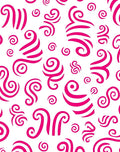 Hot Pink Swirls and Stripes Rug